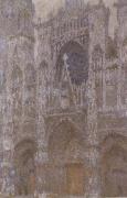 Claude Monet Rouen Cathedral in Overcast Weather oil painting